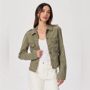 PAIGE Women's Pacey Utility Jacket in Vintage Ivy Green. NWT XS